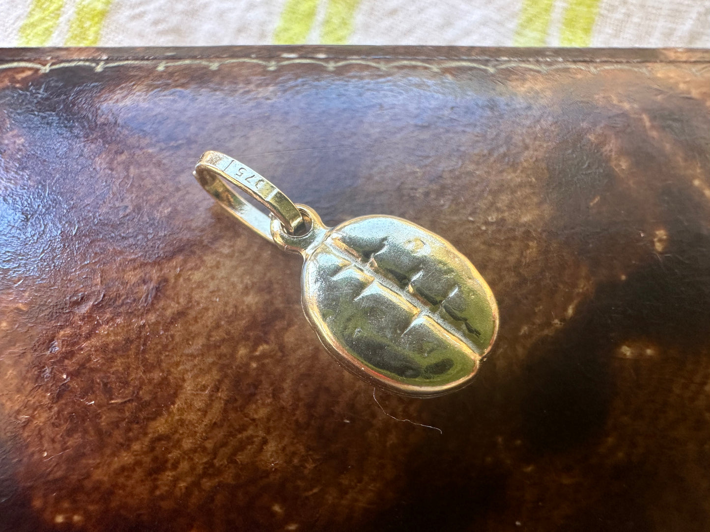 9ct gold Coffee Bean charm
