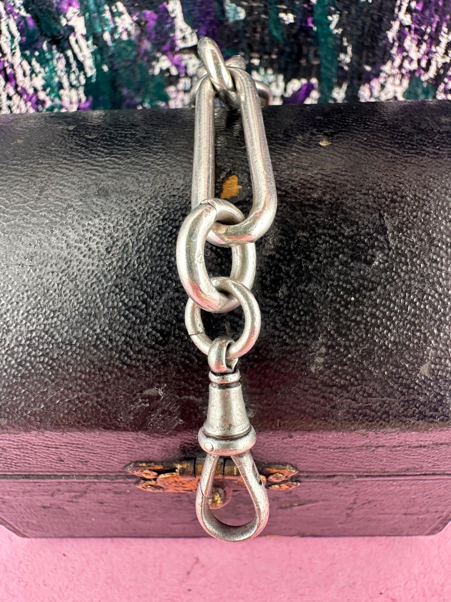 Sterling silver trombone extender with dog clip