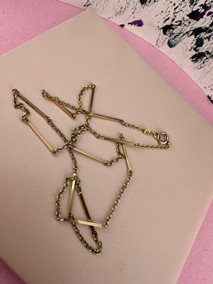 Antique 15ct Gold Bar link chain