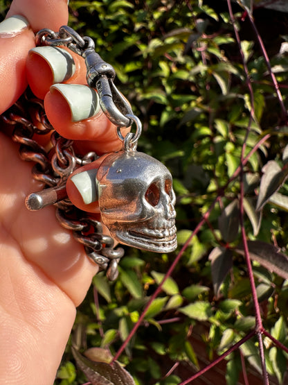 Sterling silver Skull pendant