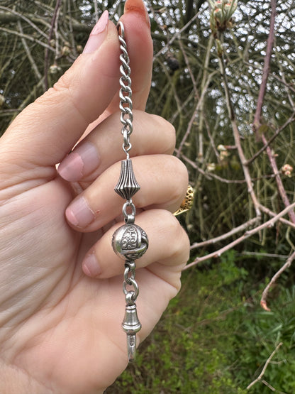 Sterling silver Curb and ball extender