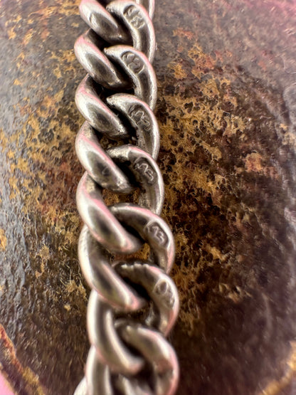 Antique Sterling silver curb extender- no clasps