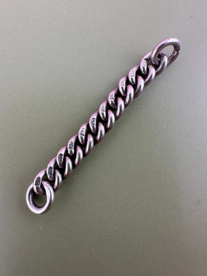 Antique Sterling silver curb extender- no clasps