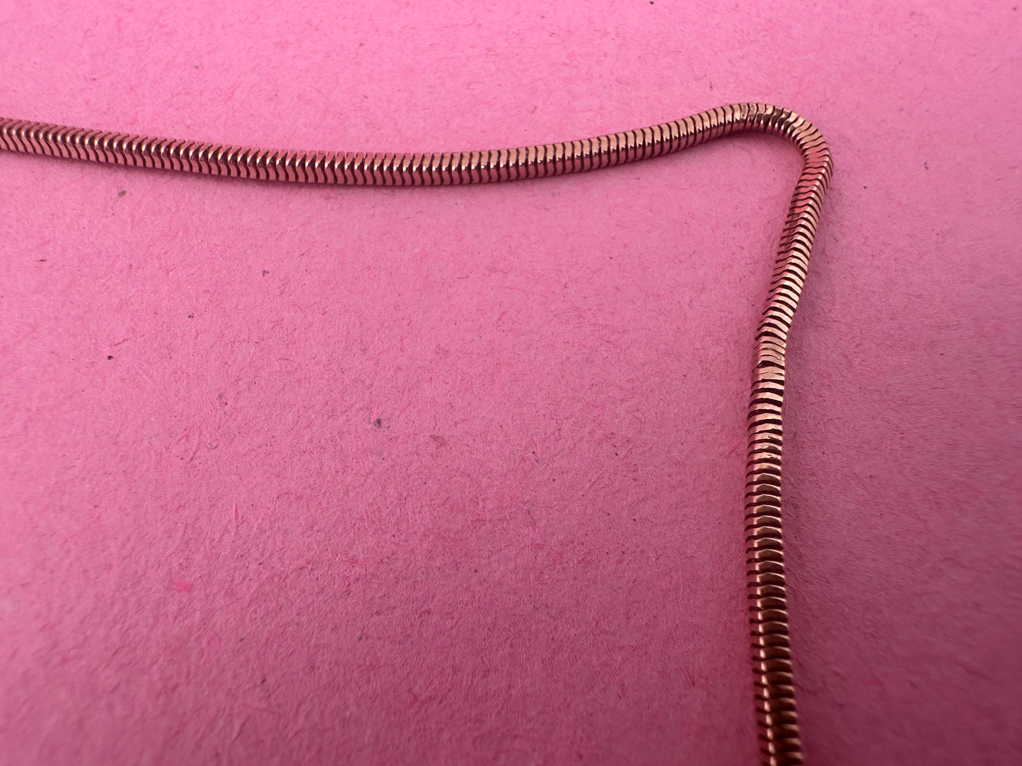 9ct Rose Gold Snake Chain with dog clip