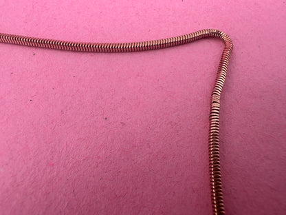 9ct Rose Gold Snake Chain with dog clip