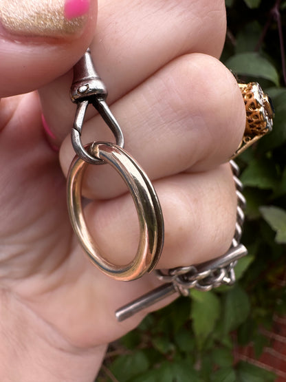 9ct yellow gold chunky plain split ring