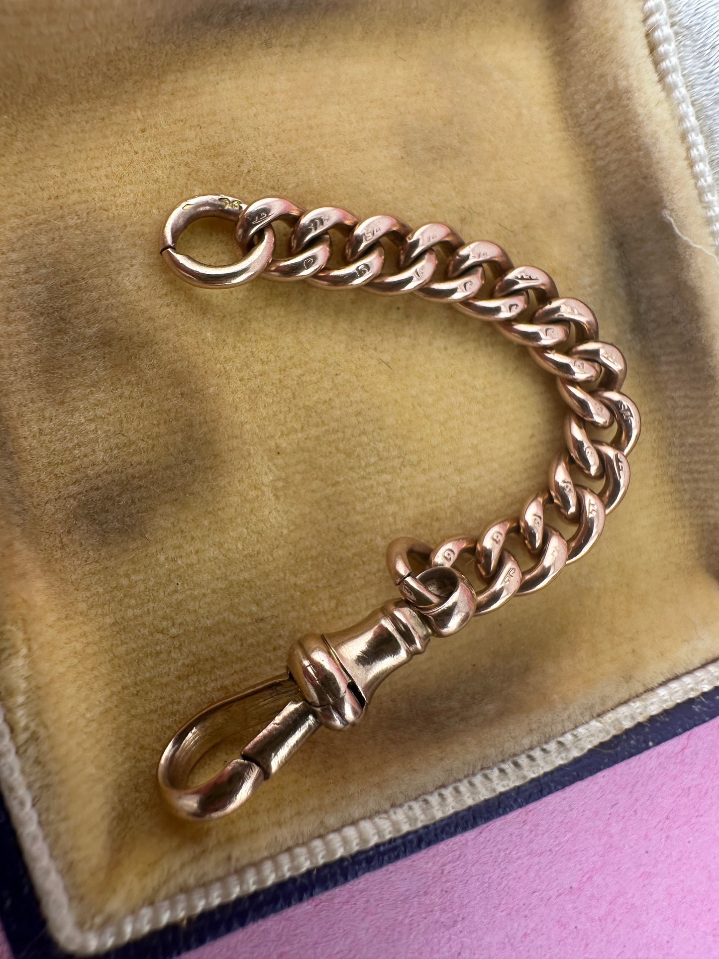 9ct Rose Gold Curb extender