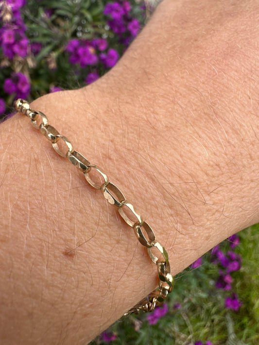 9ct Gold Biker Belcher bracelet