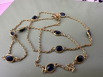 18ct Sapphire Station chain