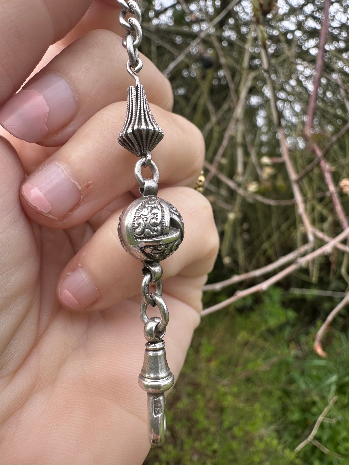 Sterling silver Curb and ball extender