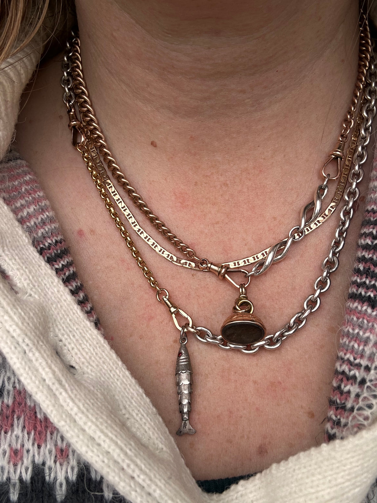 Vintage 9ct Yellow Gold Flat Mariner chain