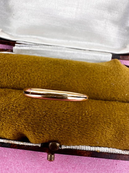 9ct yellow gold chunky plain split ring