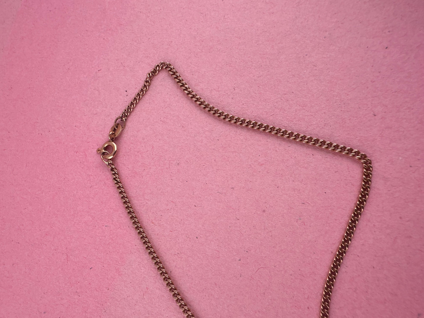 Vintage UnoAerre 9ct Rose Gold Curb chain