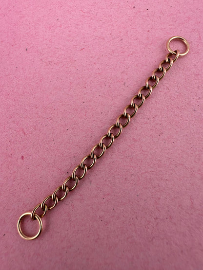 Antique 9ct Rose Gold Curb extender- no clasps