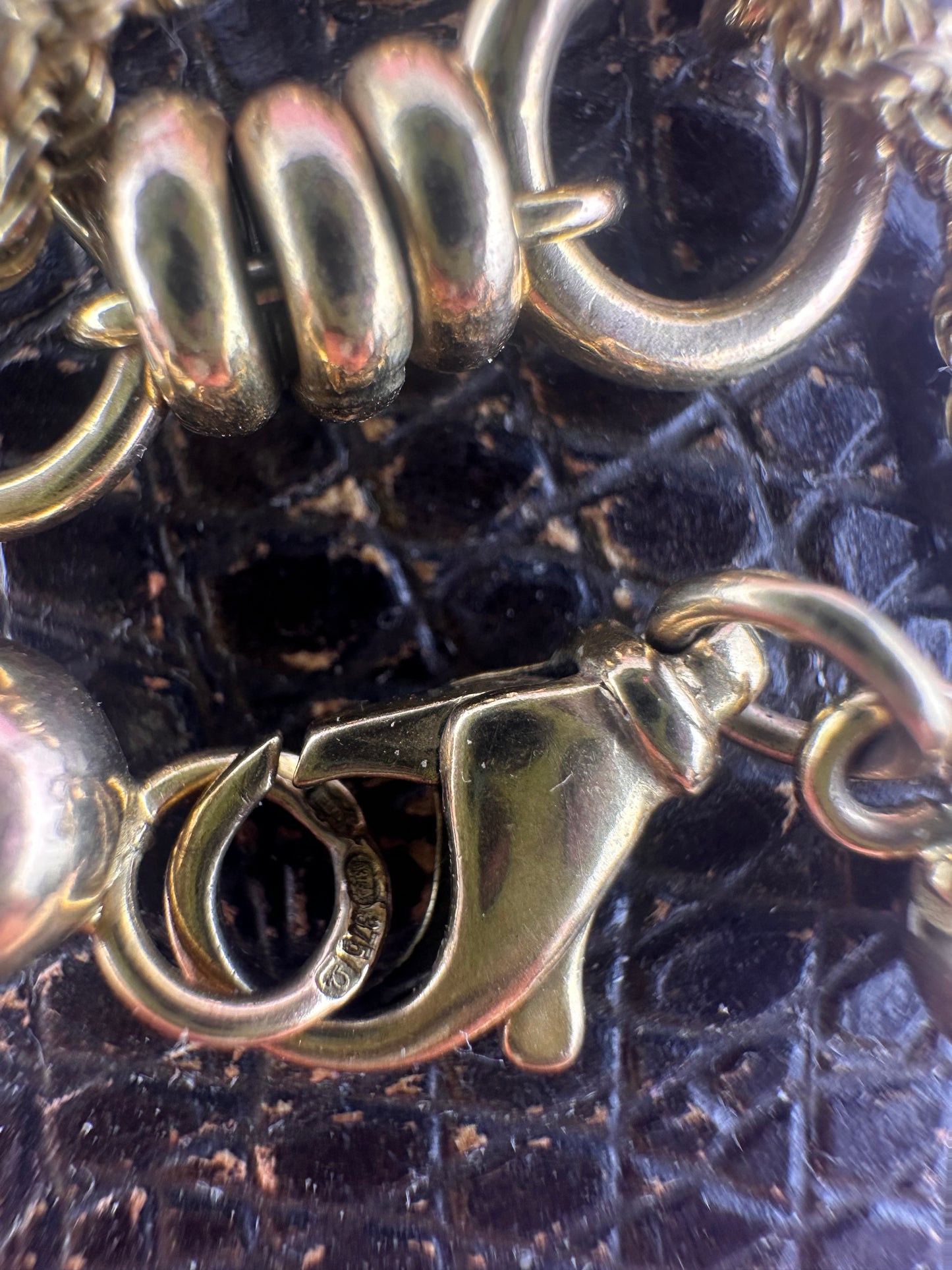 Vintage 9ct gold Bead and Rope bracelet