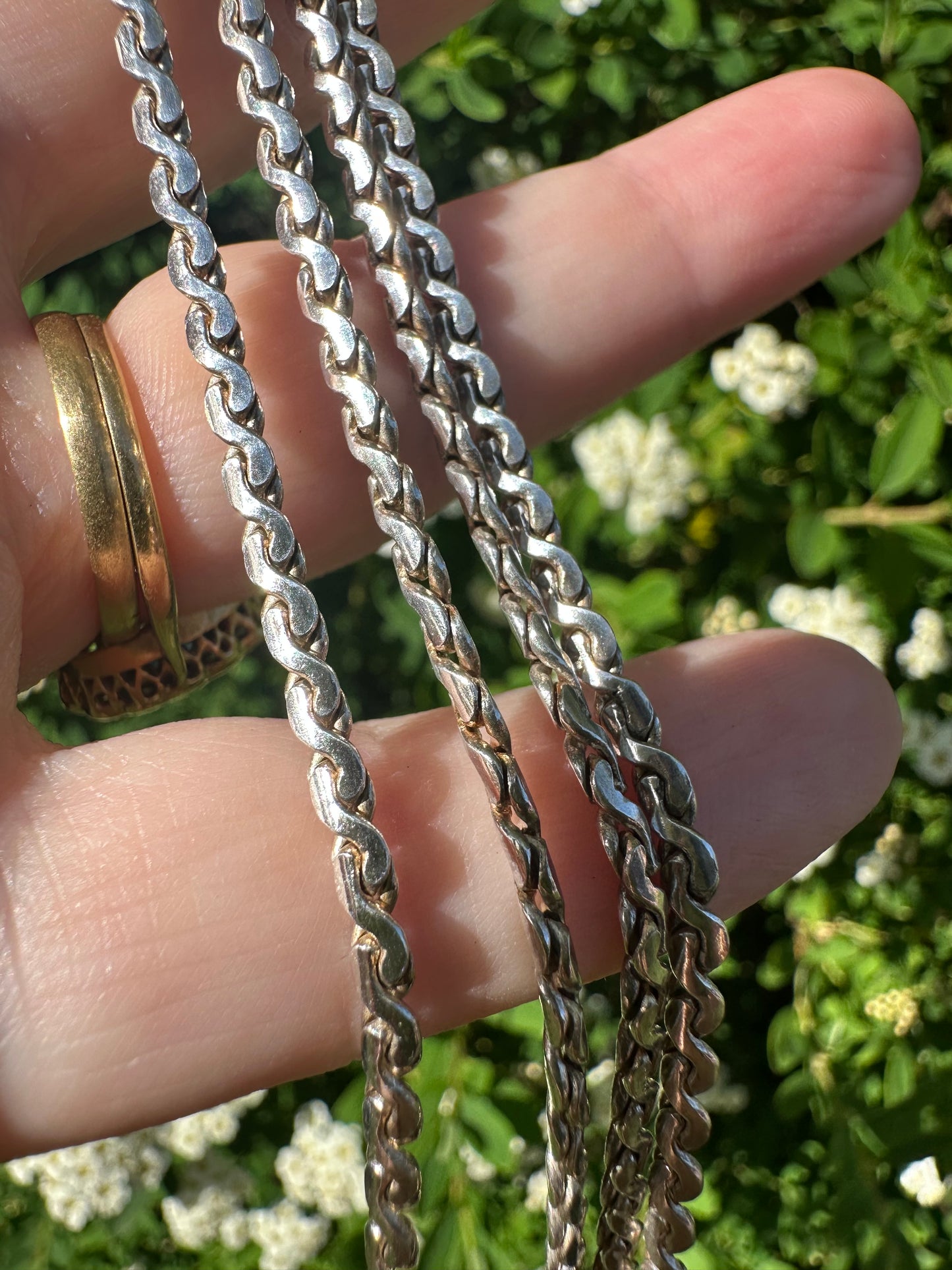 Vintage Sterling Silver S-Link chain