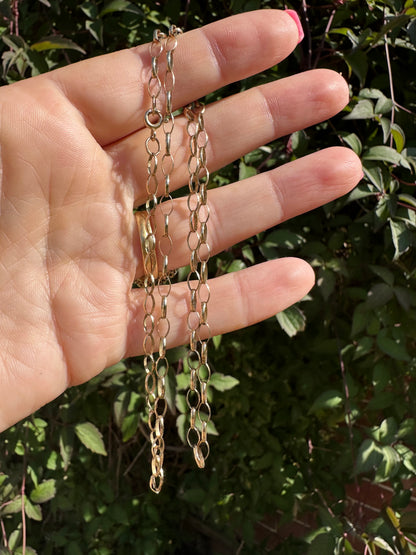 Vintage 9ct Yellow gold oval belcher chain
