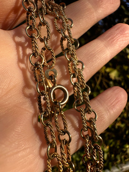 Vintage 9ct Gold Textured Cable Chain