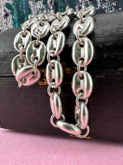 Sterling Silver XL Puffy Mariner Chain