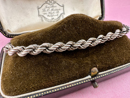 Vintage Sterling Silver Rope bracelet