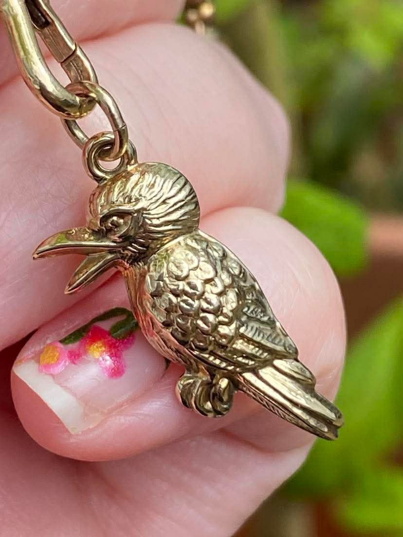 Vintage 9ct Gold Kookaburra charm