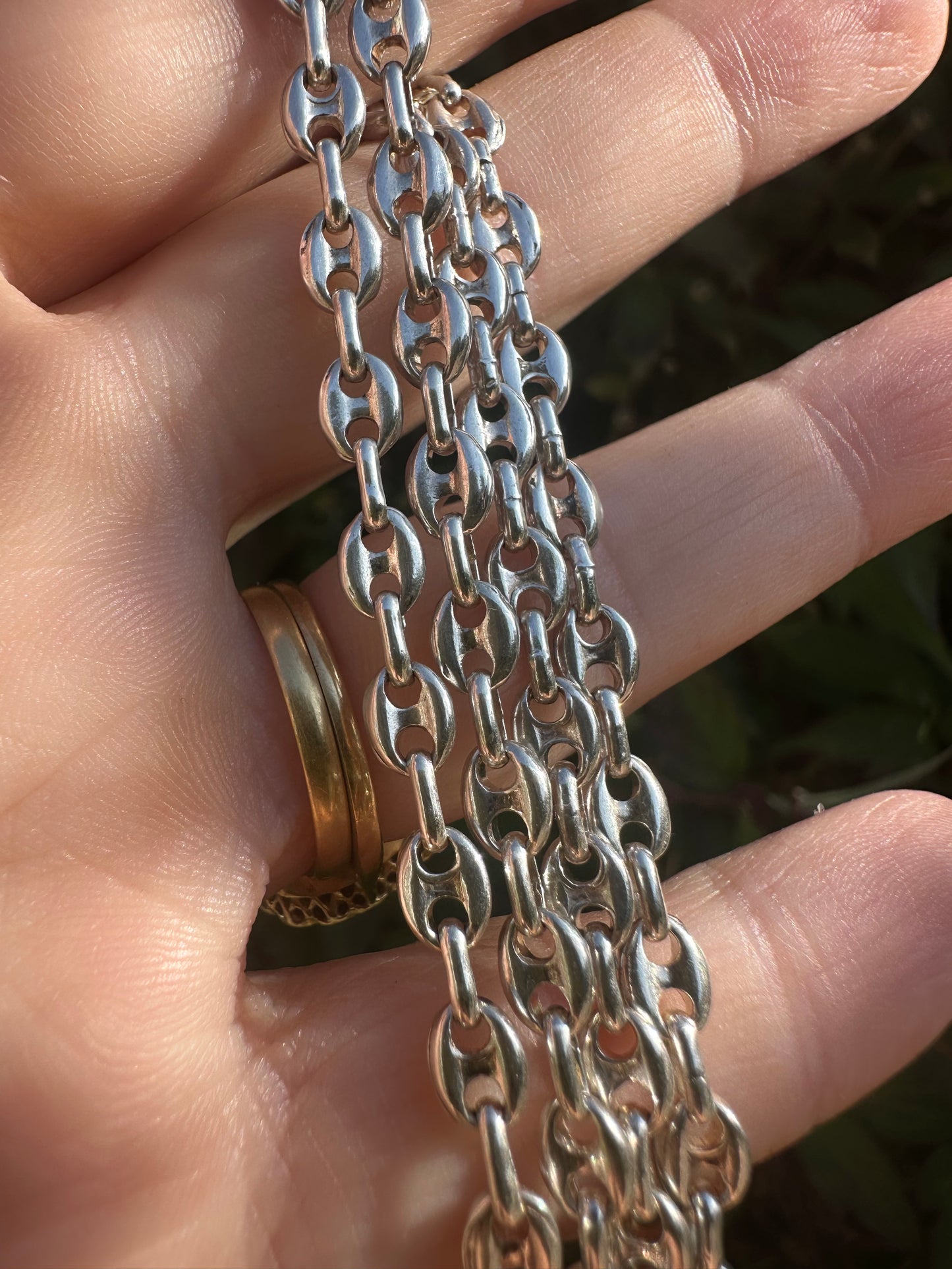 Spanish Sterling Silver Puffy Mariner chain