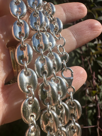 Sterling Silver XL Puffy Mariner Chain