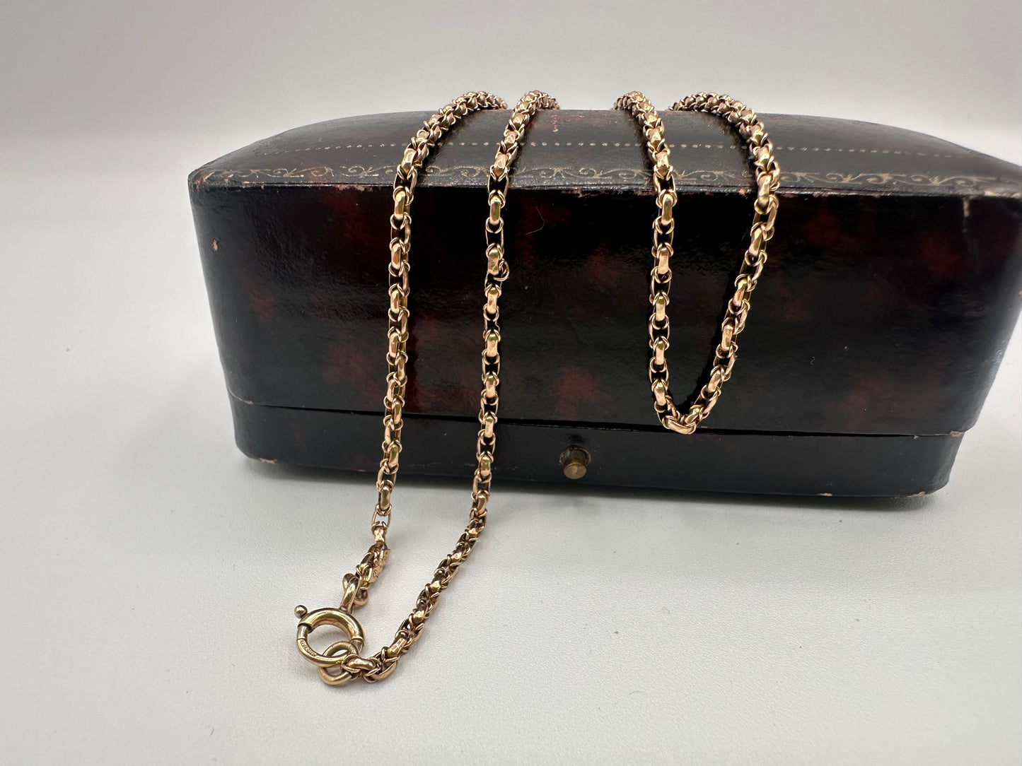 Antique 9ct Gold Wrapped Belcher chain with bolt clasp