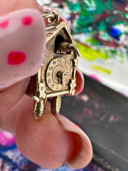 Vintage 9ct Gold Articulated Cuckoo Clock