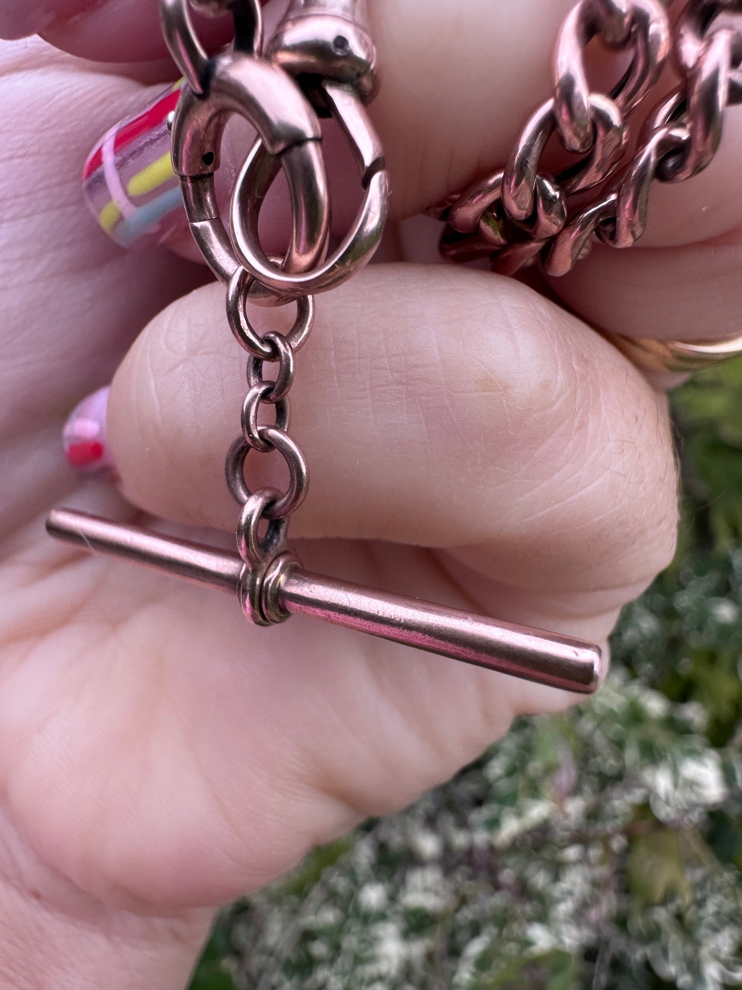 Antique 9ct Rose Gold T-Bar