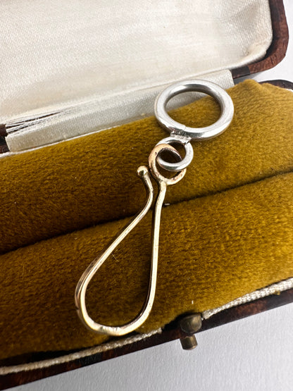 Mix Metal 14ct Shepherds hook & Sterling Silver Loop extender
