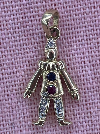14ct Gold Clown charm