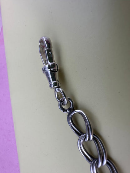 Vintage Sterling Double curb extender with dog clip