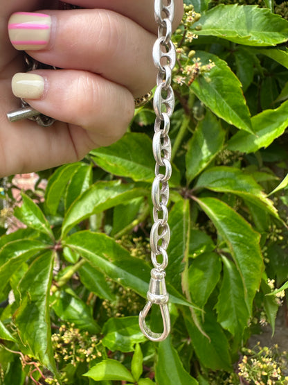 Vintage Sterling Silver Mariner Extender with dog clip