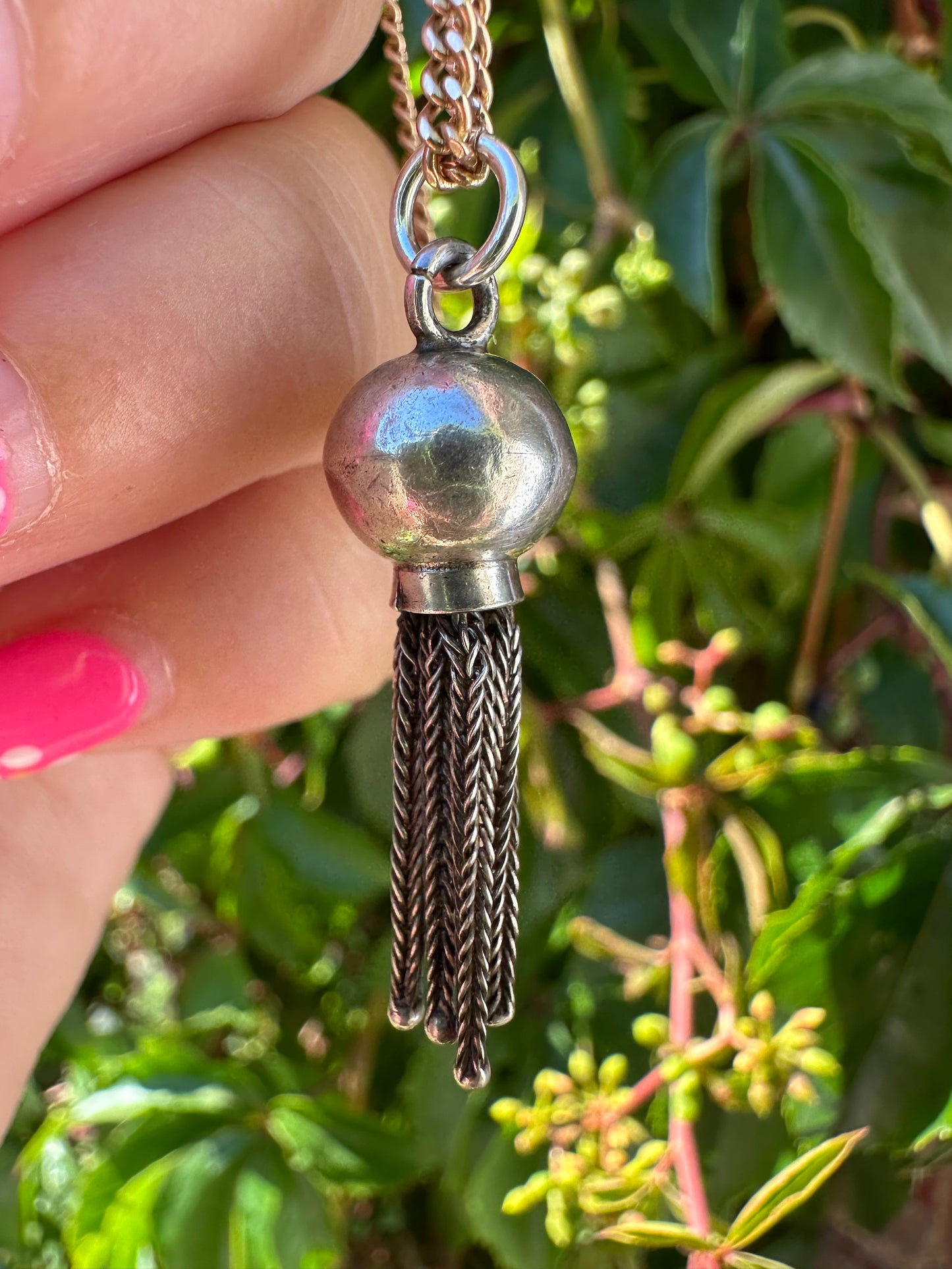 Sterling Silver Orb tassel