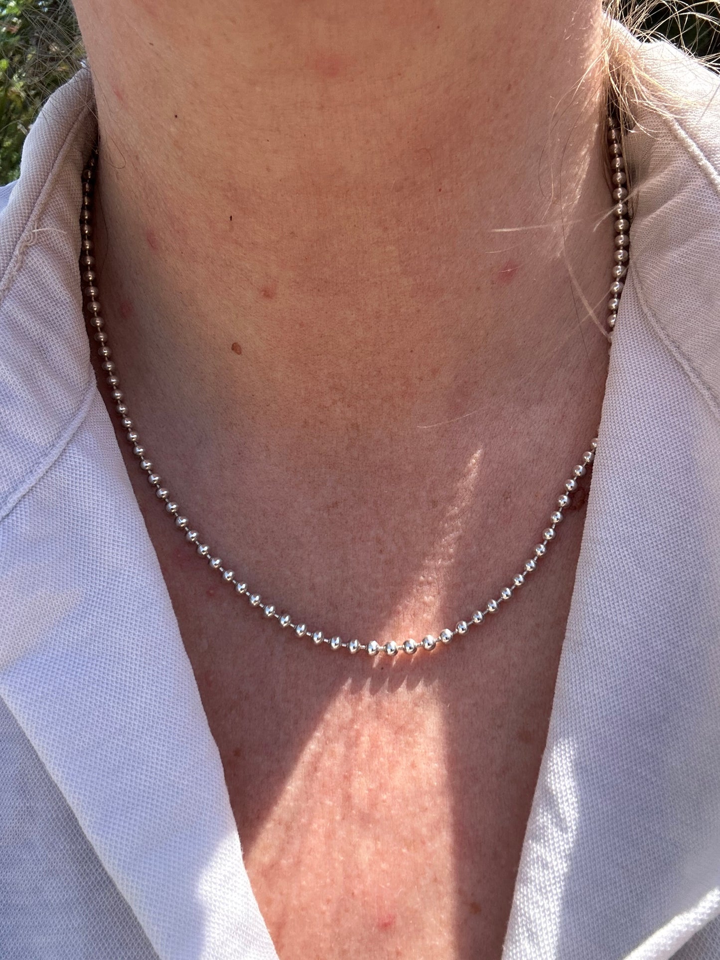 Vintage Sterling Silver Ball chain