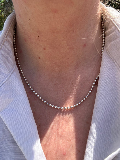 Vintage Sterling Silver Ball chain