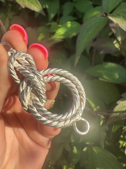 Sterling Silver Knot Claspless extender