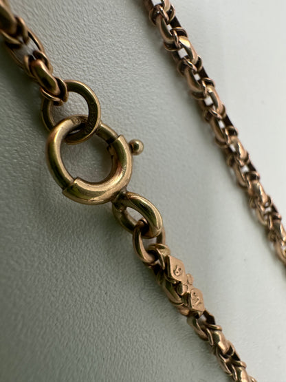 Antique 9ct Gold Wrapped Belcher chain with bolt clasp