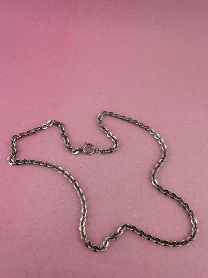 Sterling Silver Flat Cable Chain with Bolt clasp