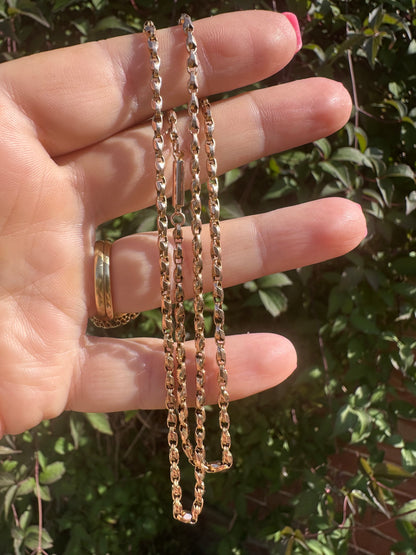 Antique 9ct Rose Gold Tulip Chain