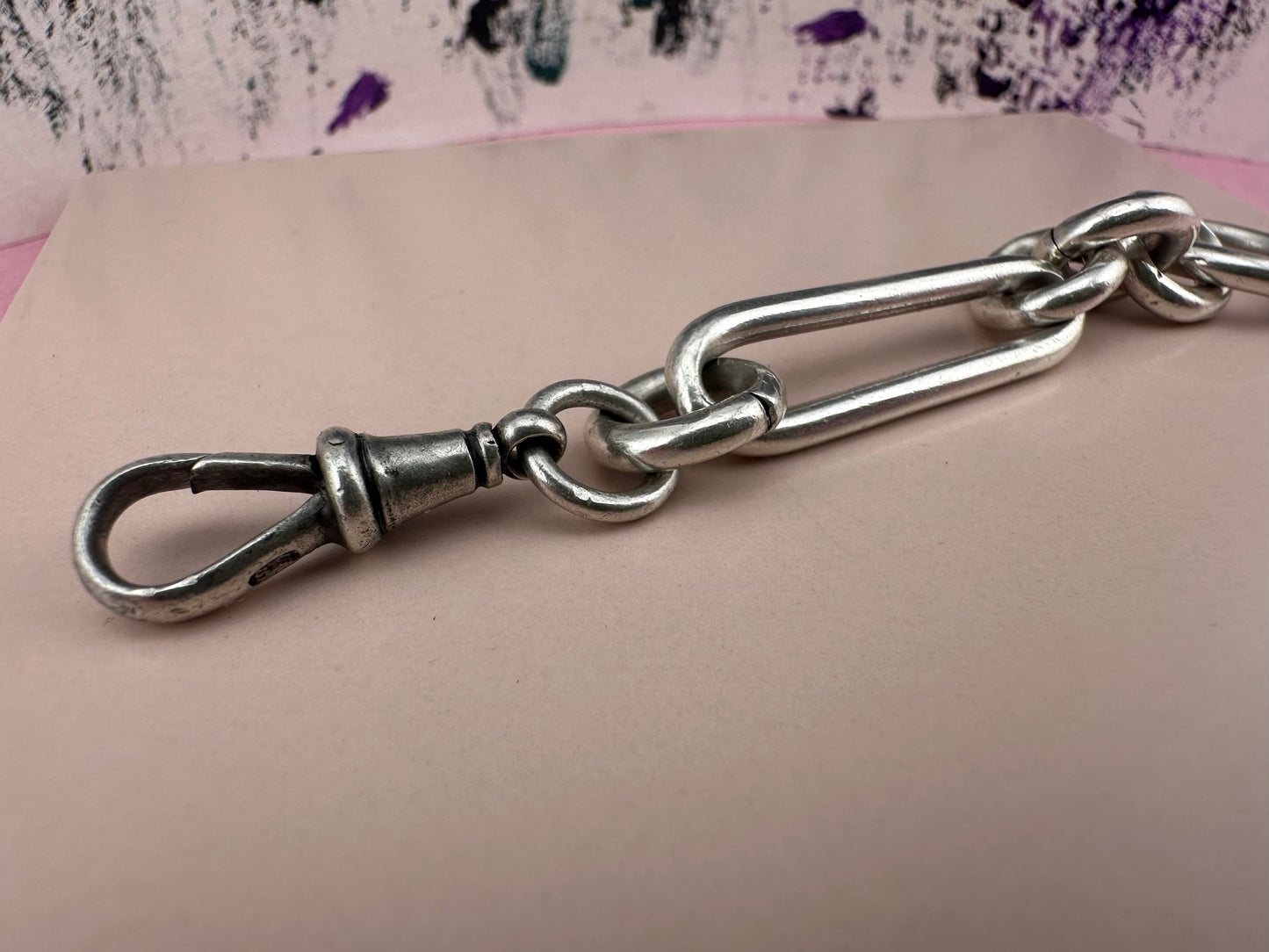 Sterling silver trombone extender with dog clip