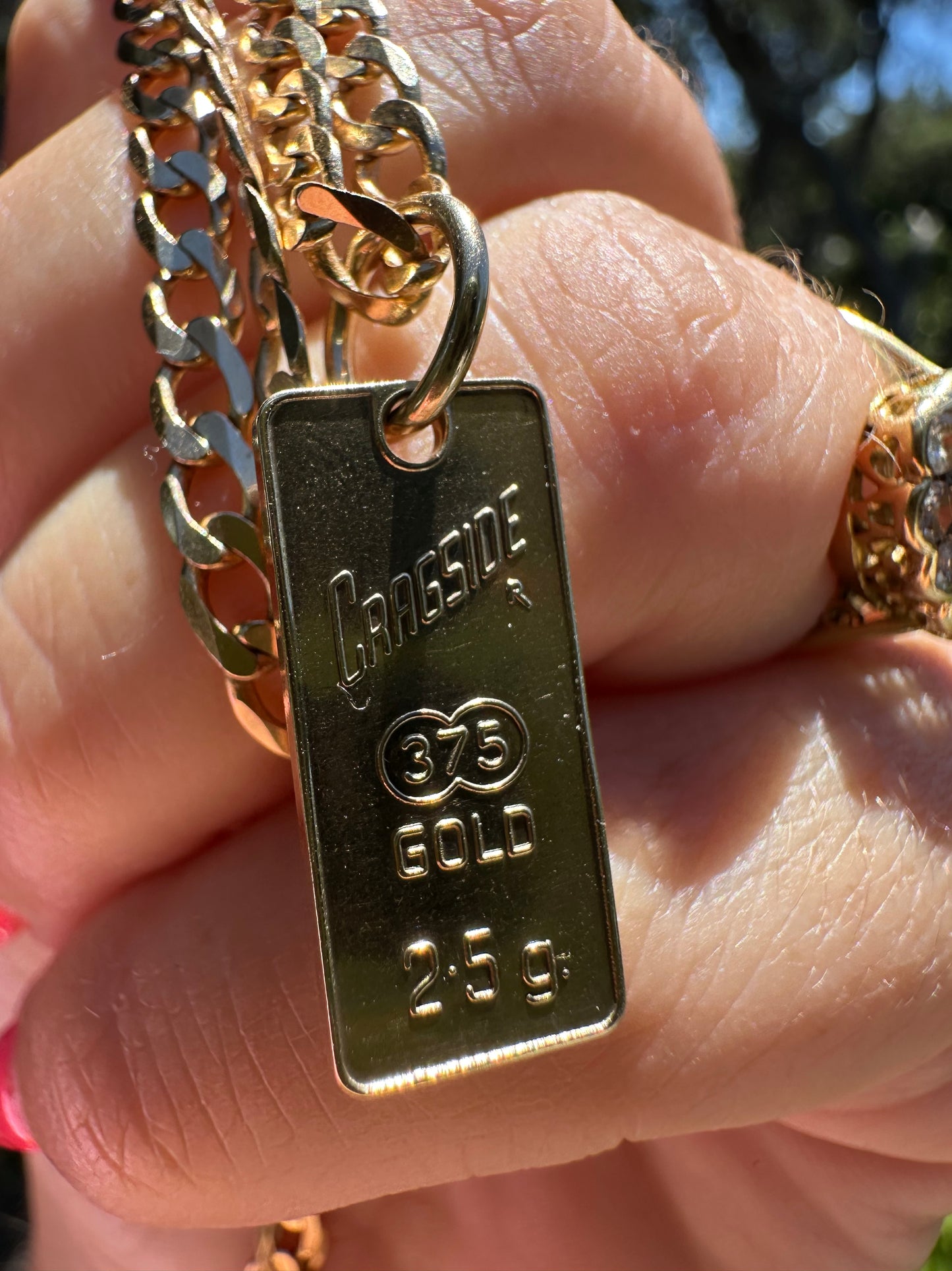 Vintage 9ct Gold Ingot/Sagittarius charm