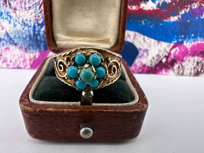 Vintage 9ct Gold Turquoise ring