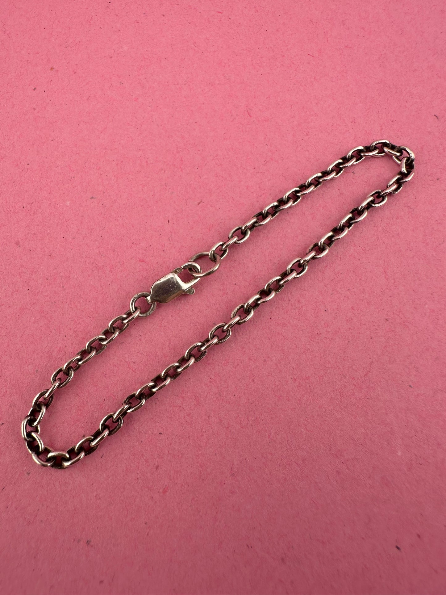 Sterling silver cable bracelet