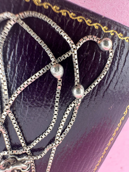 Sterling silver Box and Ball chain