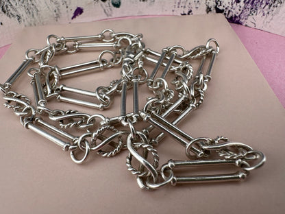 Sterling Silver Trombone with Celtic knot chain