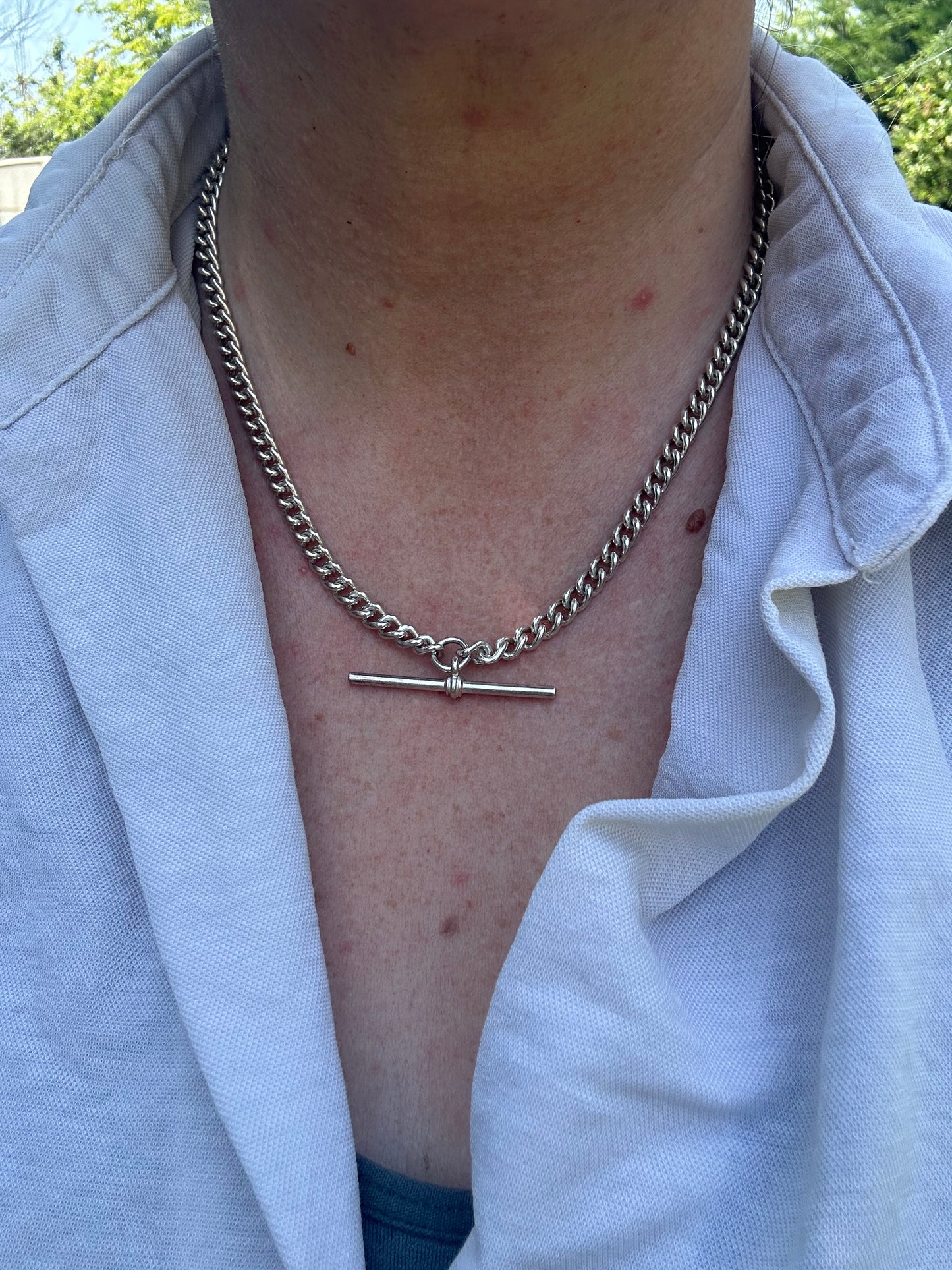Vintage Sterling Silver Albert Chain
