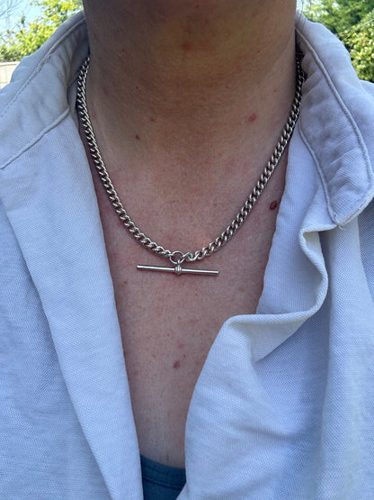 Vintage Sterling Silver Albert Chain
