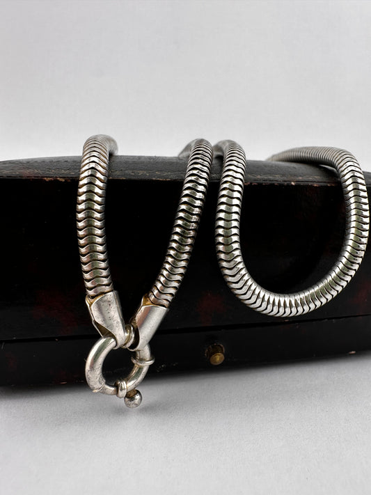 Sterling Silver Snake chain with Bolt clasp